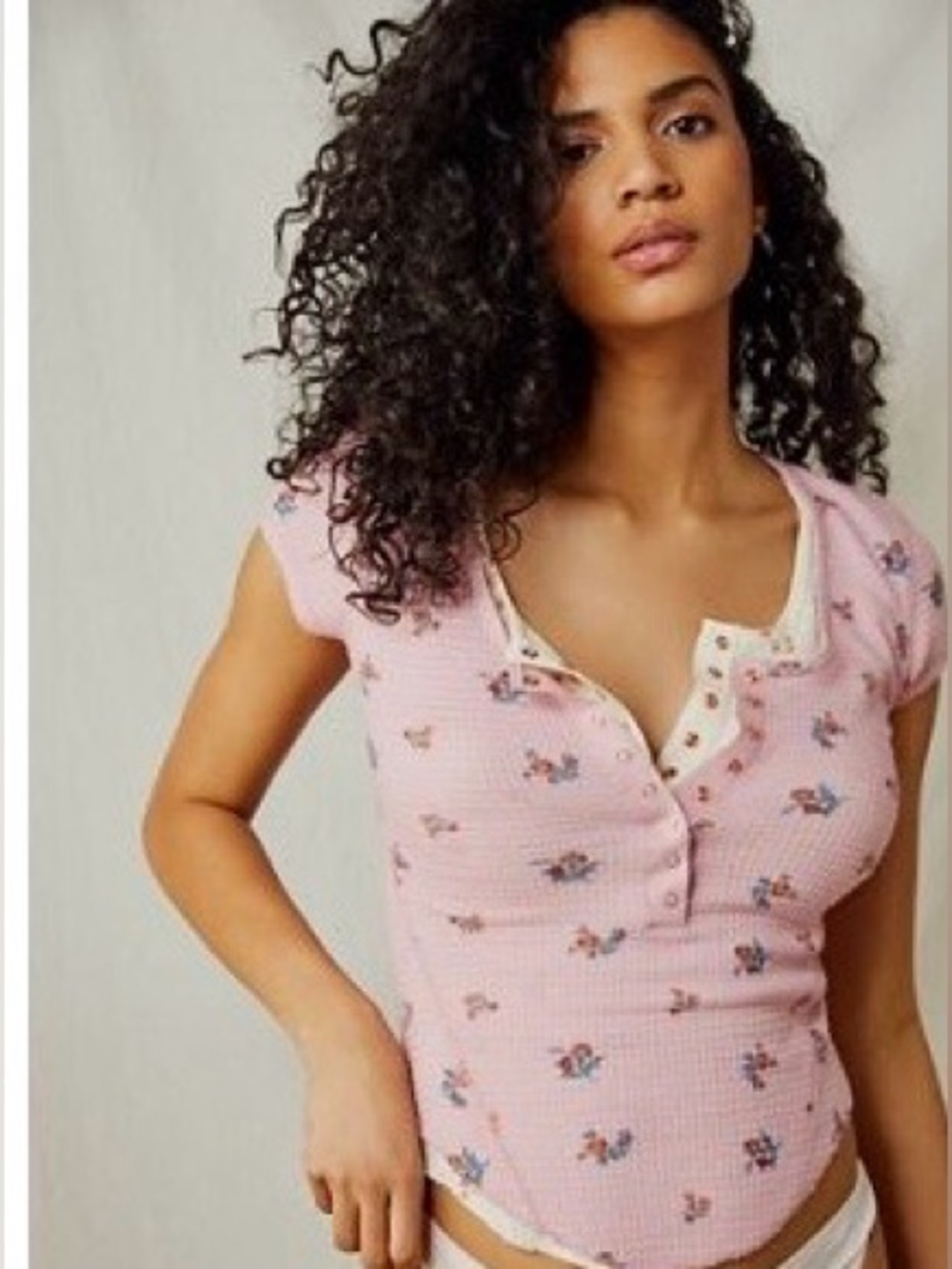 Free People Baby Henley Top